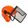 Waldarbeiter Schutzhelm Set mit Gittervisier und Ohrenschutz PW98 Portwest orange seite